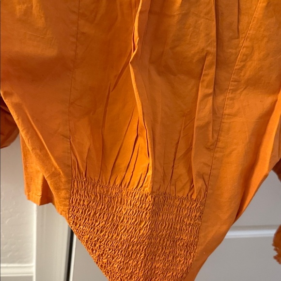 Free People Tangerine Eyelet Blouse - Picture 3 of 4